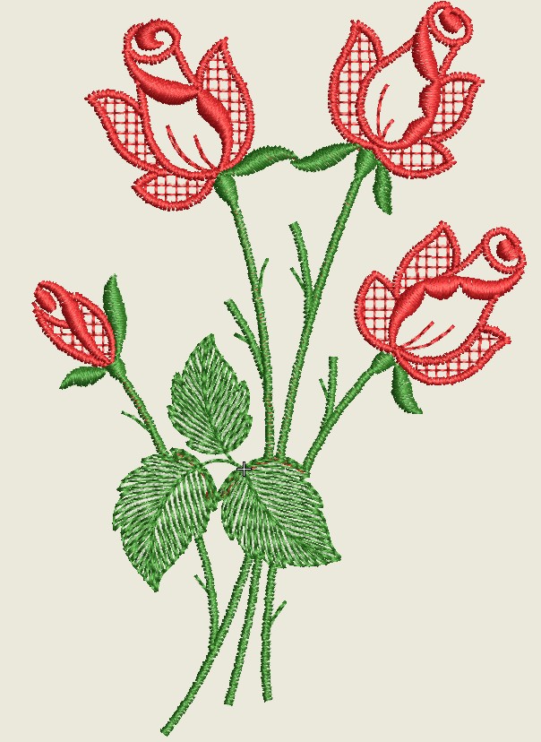 Free Flower Machine embroidery pattern