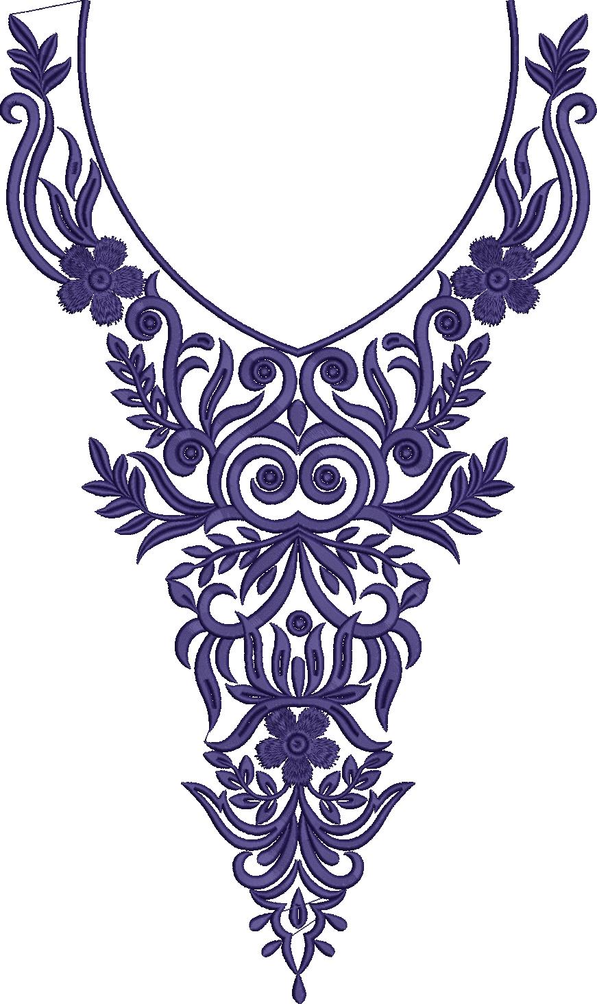 Arabic Embroidery Neck Designs, Free Arabick Nick Latest Design (129)