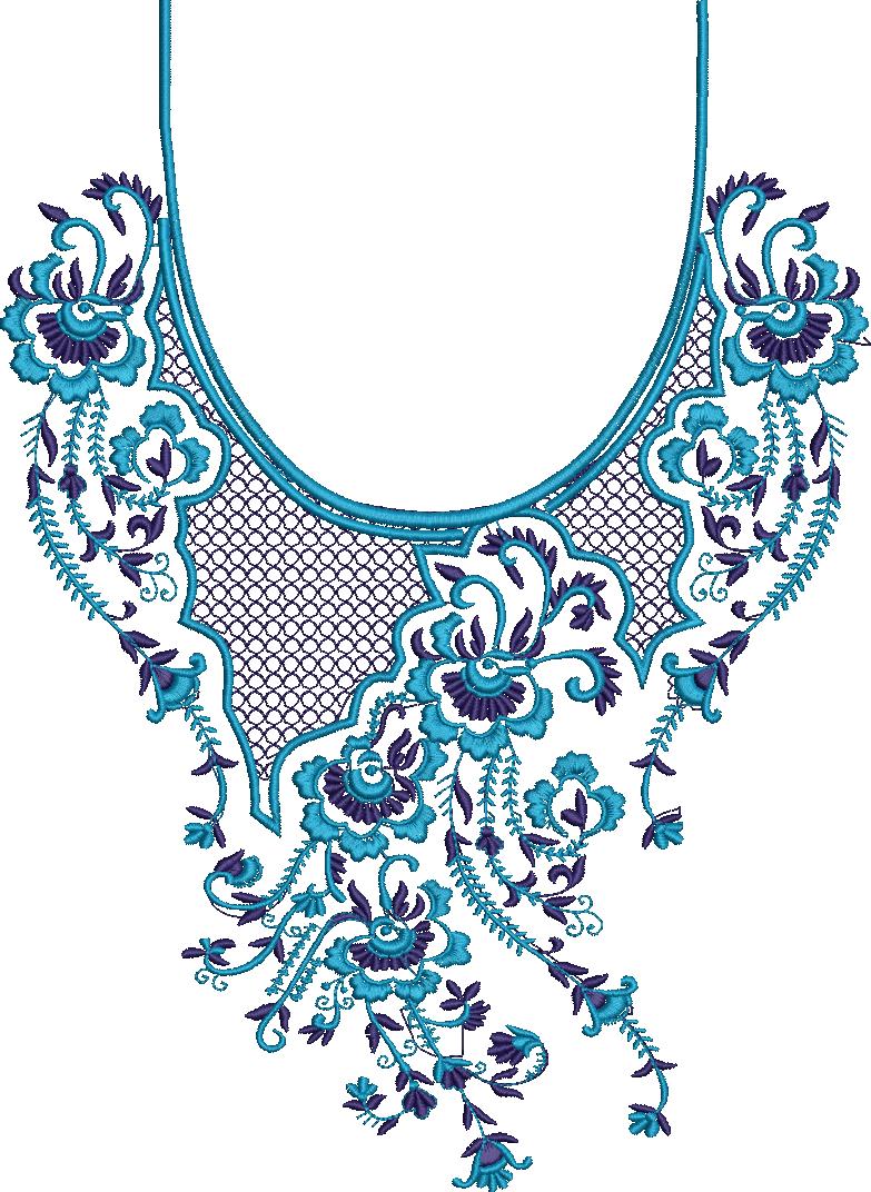 Arabic Embroidery Neck Designs, Free Arabick Nick Latest Design (232)