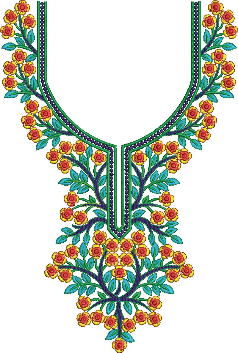 Arabic Embroidery Neck Designs, Free Arabick Nick Latest Design (349)