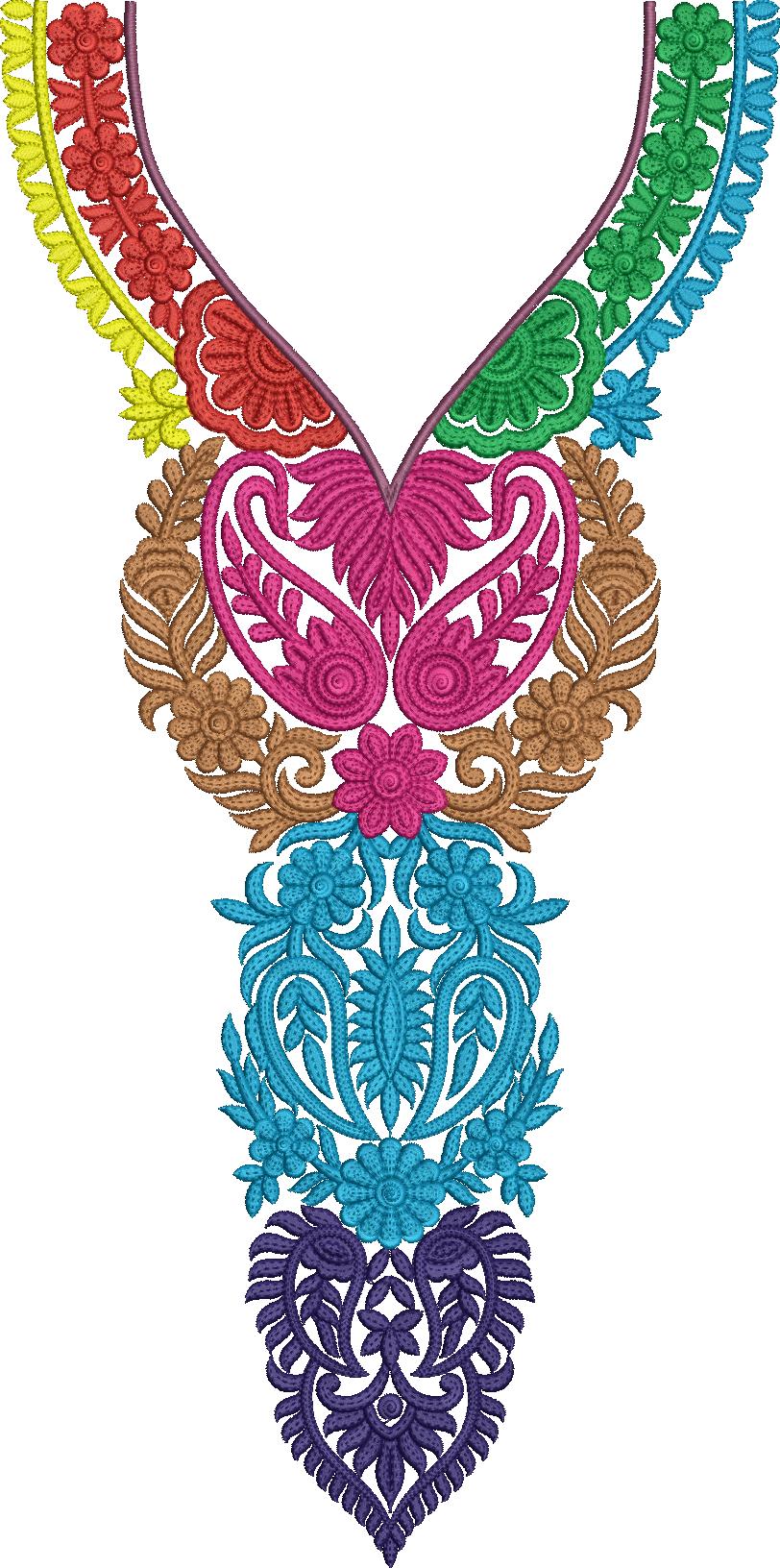 Arabic Neck Embroidery Designs (21)