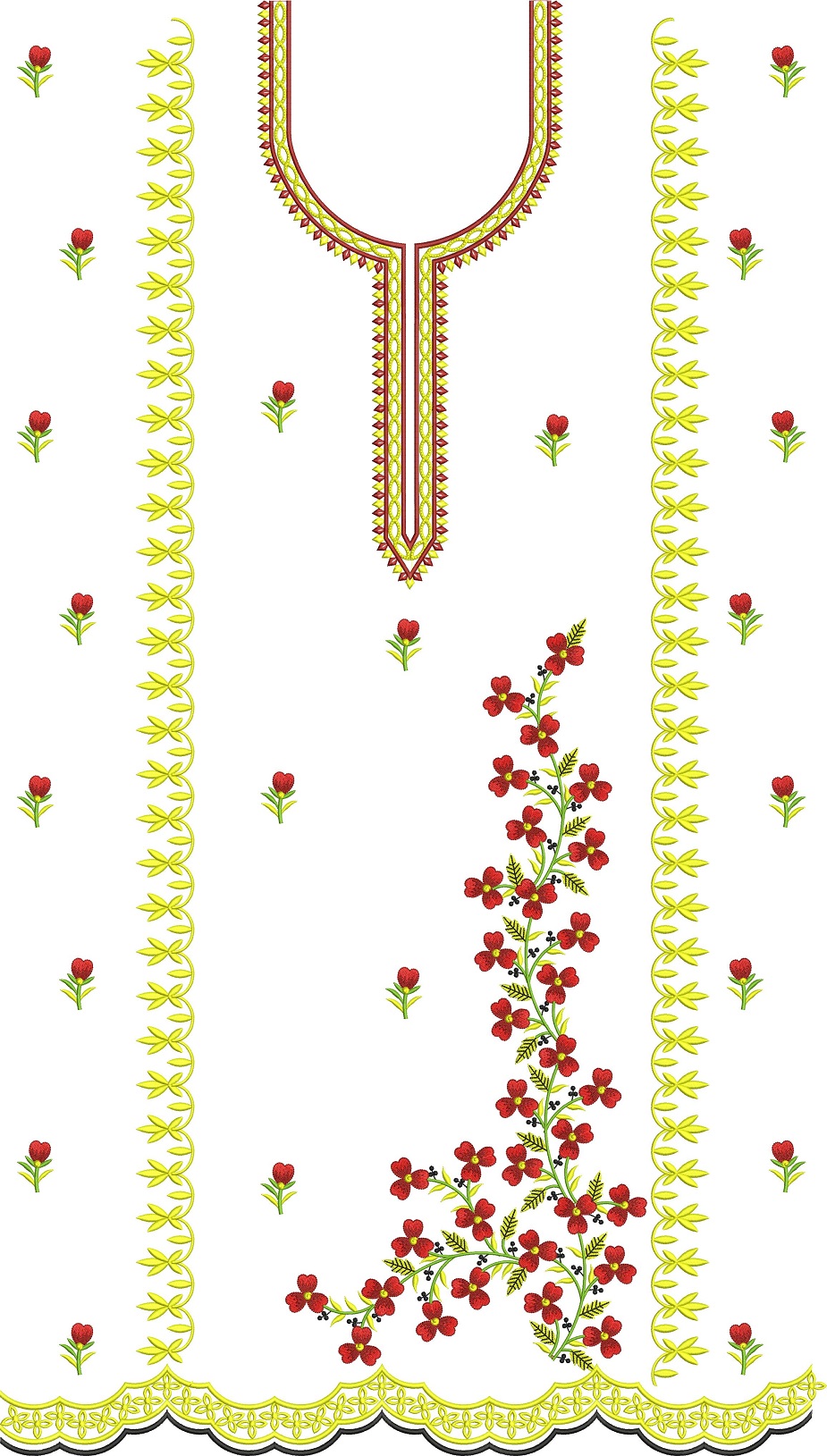 Embroidery Free Full Dress design (58)