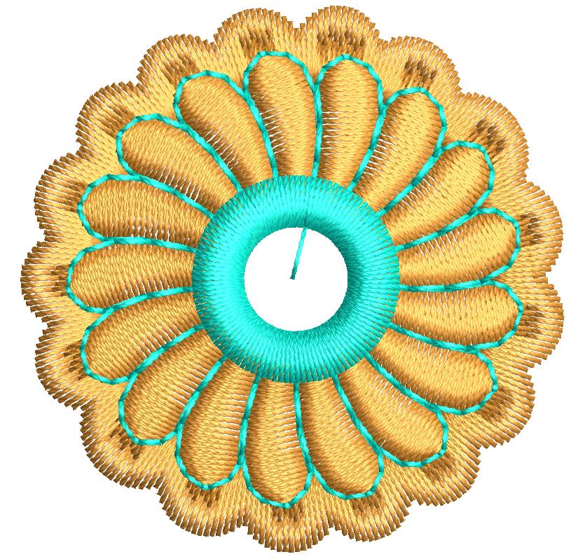 Round Flower Patch Design, Applick Free Patch Design, Free Embrodiery ...