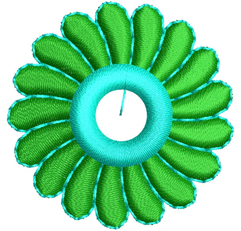 Round Flower Patch Design, Applick Free Patch Design, Free Embrodiery ...