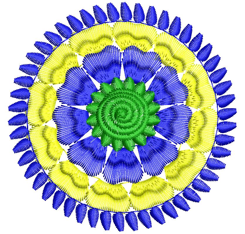 Round Flower Patch Design, Applick Free Patch Design, Free Embrodiery ...