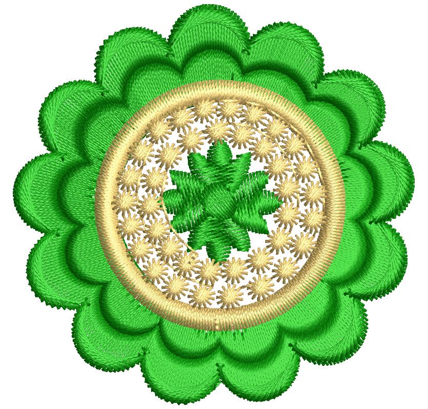 Round Flower Patch Design, Applick Free Patch Design, Free Embrodiery ...