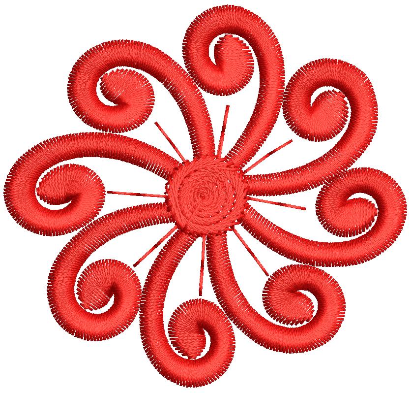 Round Flower Patch Design, Applick Free Patch Design, Free Embrodiery ...