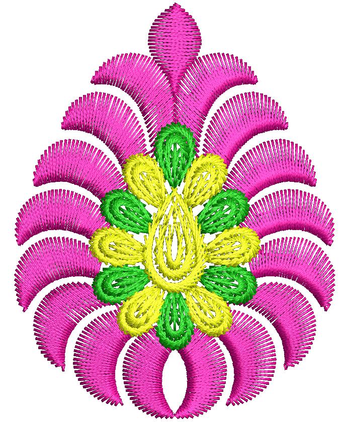 Flower Embroidery Patch Design For Small Machine, (118)