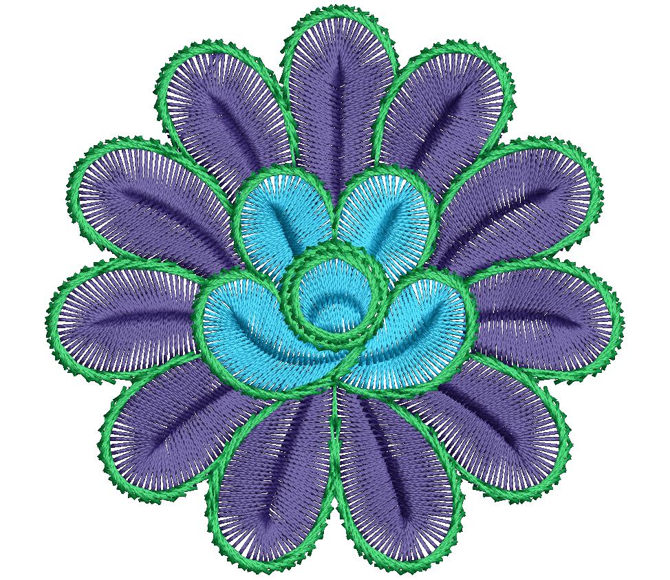 Flower Embroidery Patch Design For Small Machine, (43)