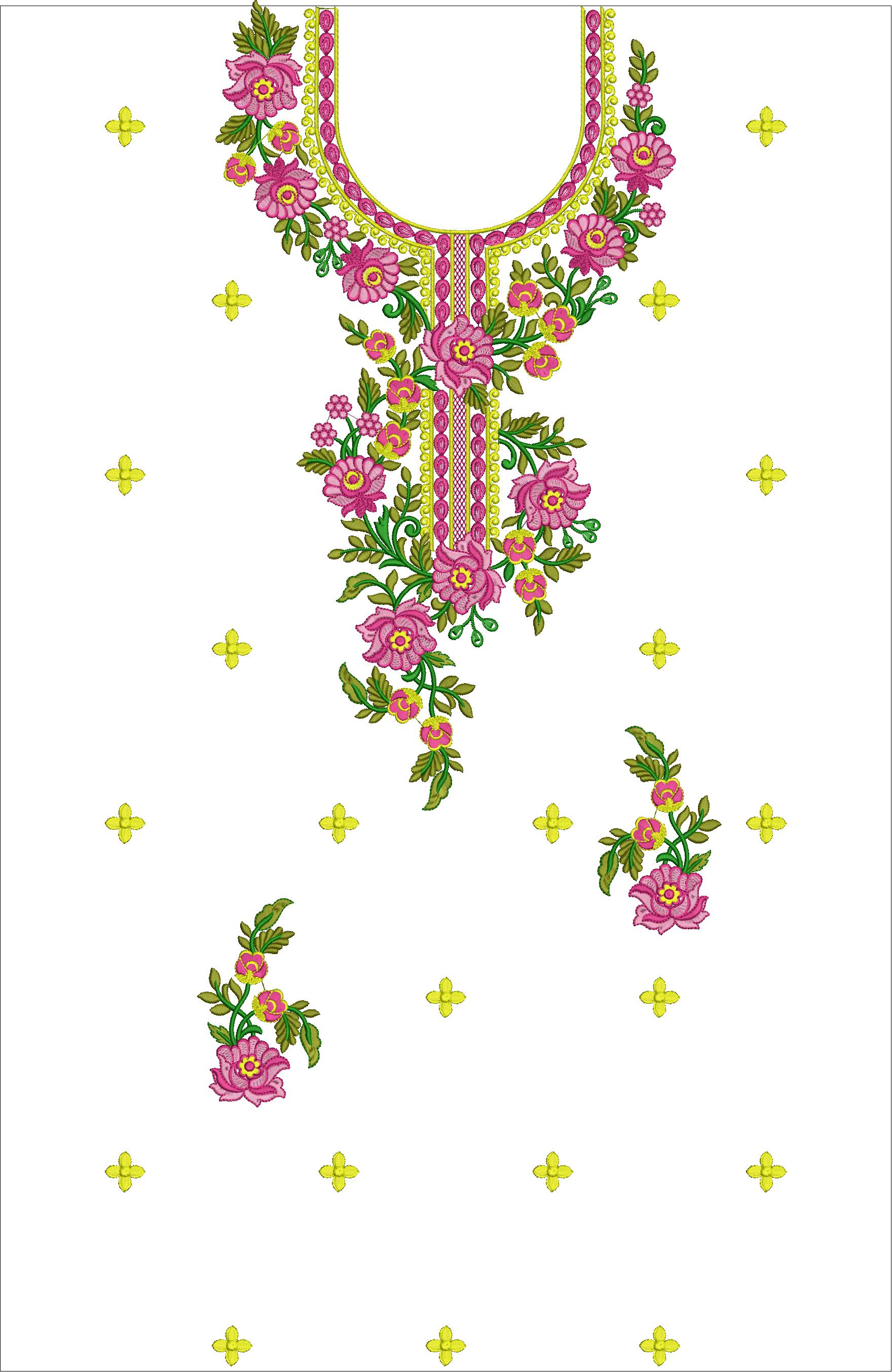 Full Part Woman Dress Embroidery Design, Free Suit Design (252)