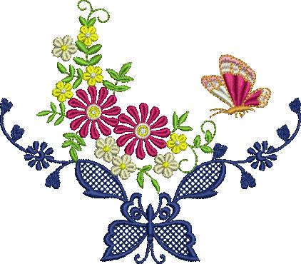 Butterfly Best Flower Design (158)