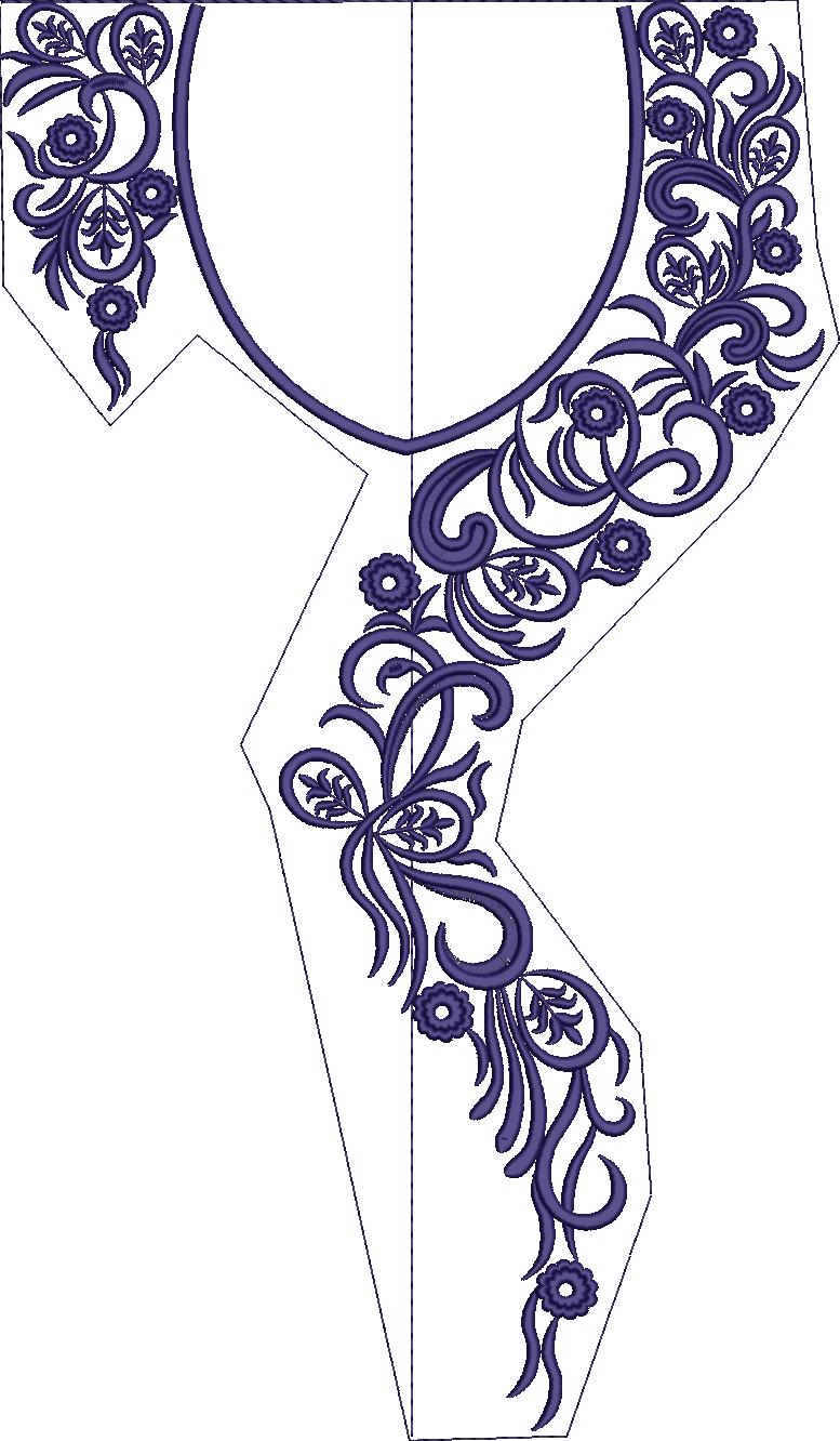 embroidery dress neck designs Arabic Neck Embroidery Designs Dresses (95)
